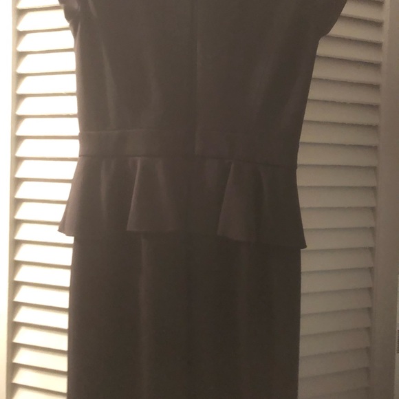 Rebecca Taylor Black Peplum Dress SZ 4 - Picture 2 of 9
